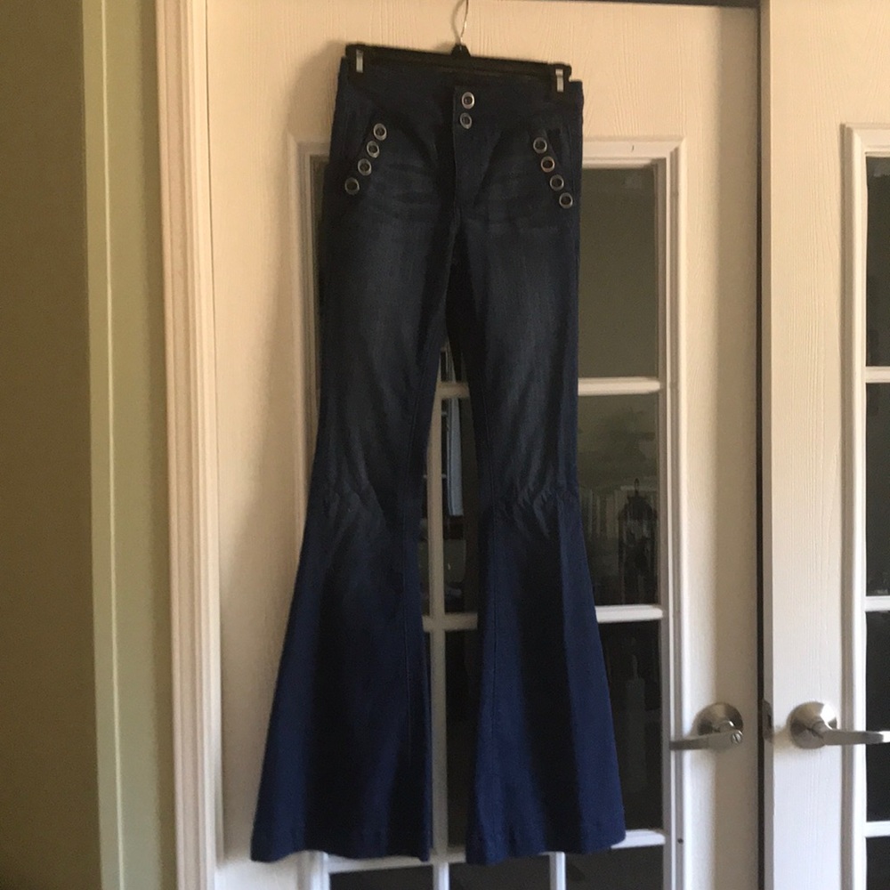 Dark blue jeans